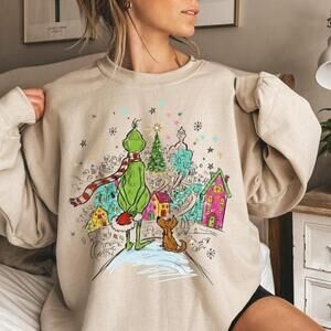 Grinch Retro  Holiday Cozy Graphic Sweatshirt